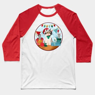 Christmas cat design Baseball T-Shirt